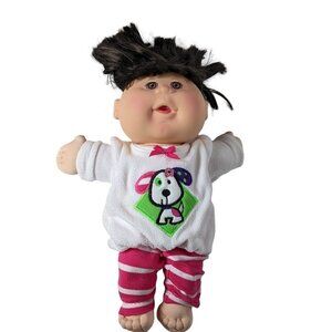 Cabbage Patch Kids CPK 2017 Baby Girl Stuffed Doll Black Hair Brown Eyes 13.5"